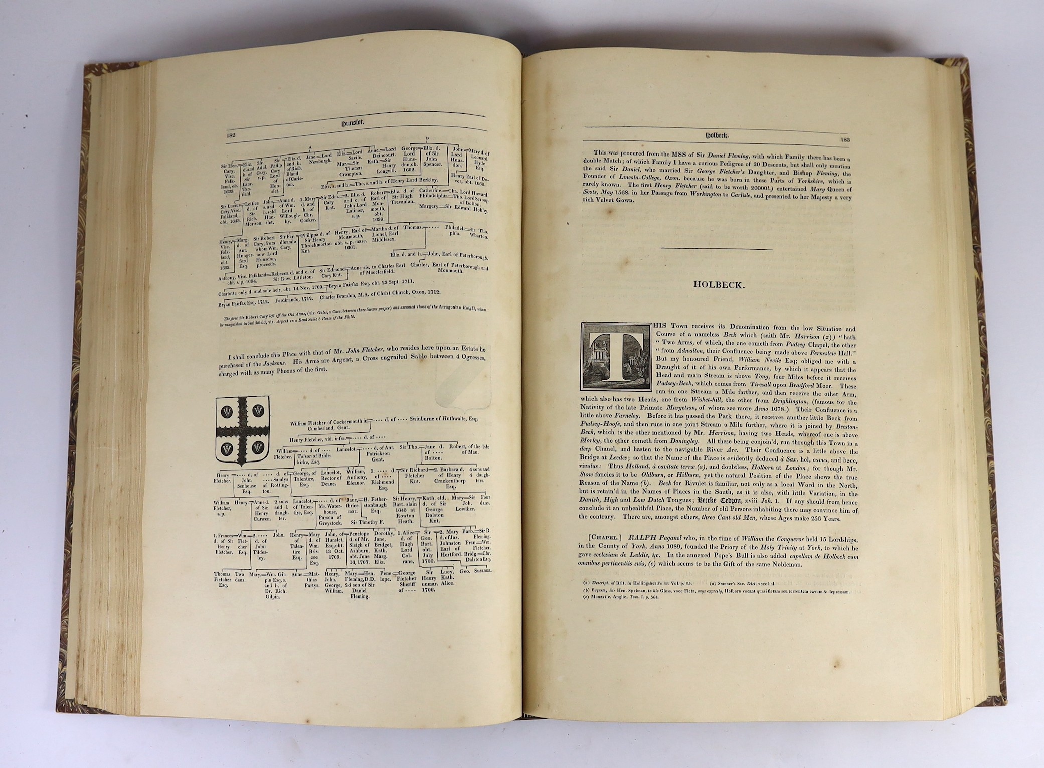 LEEDS - Thoresby, Ralph. Ducatus Leodiensis: or, the Topography of the Ancient and Populous Town and Parish of Leedes, and parts adjacent....to which is added ...a Catalogue of his Museum...2nd edition, with notes and ad